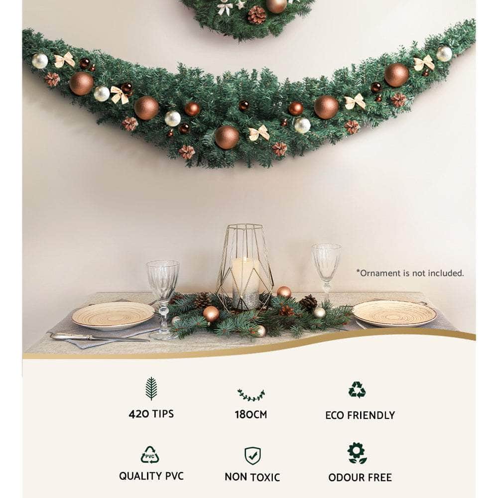 Jingle Jollys 6FT Christmas Garland - Green