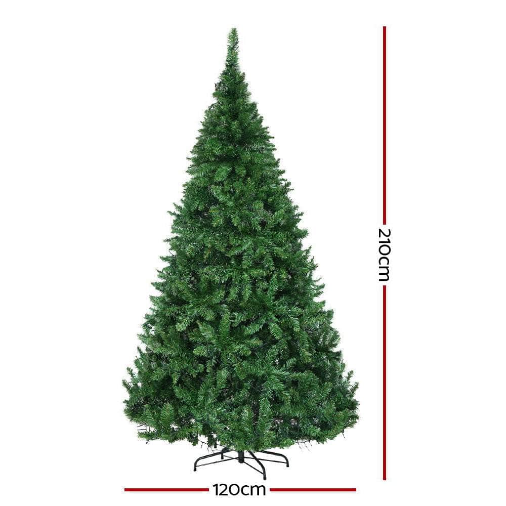 Jingle Jollys Christmas Tree 2.1M 7FT 1134 LED Light Xmas Decorations Warm White