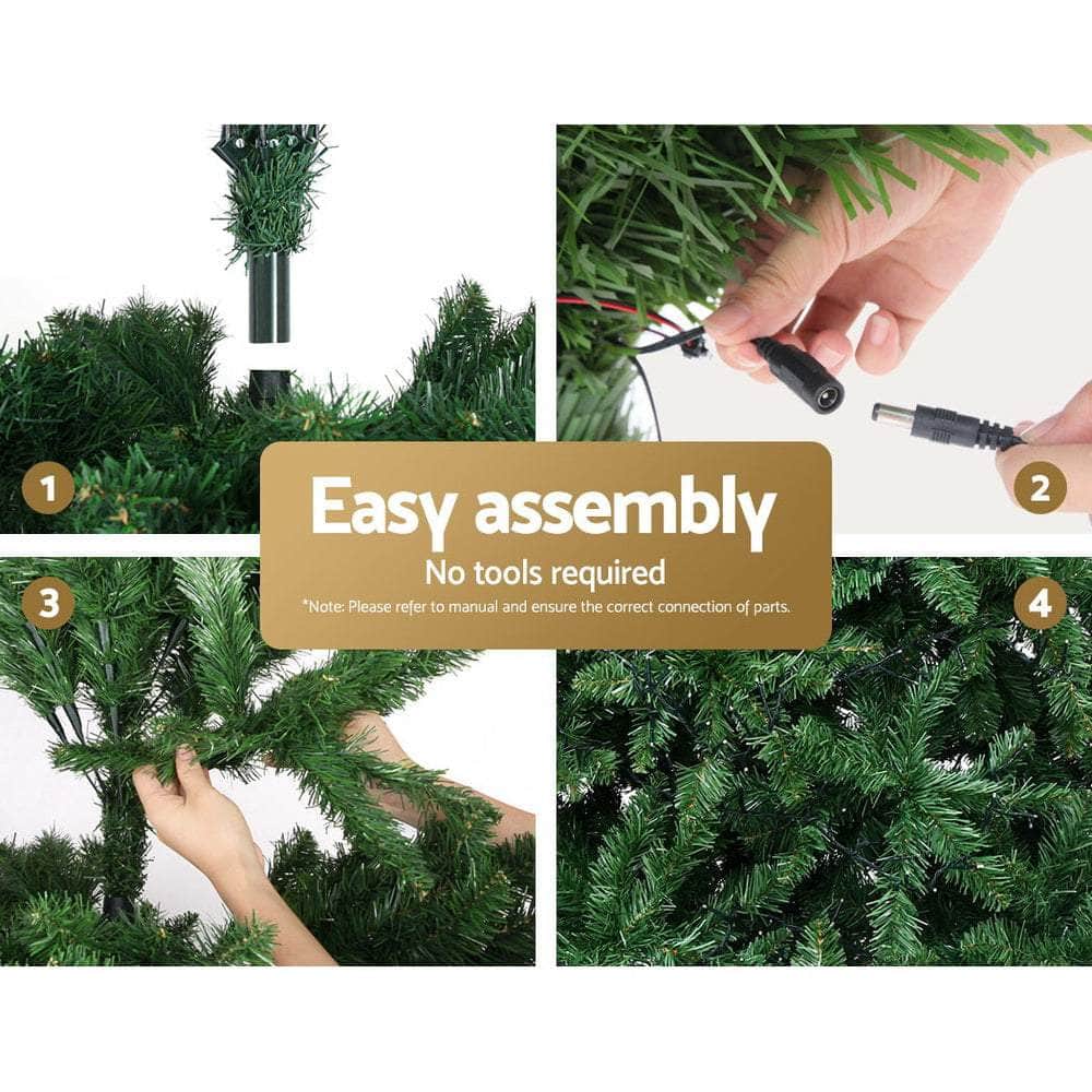 Jingle Jollys Christmas Tree 2.1M 7FT 1134 LED Light Xmas Decorations Warm White