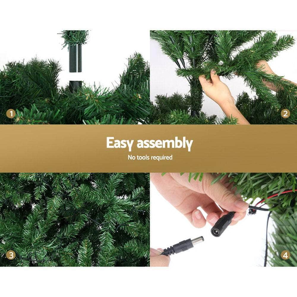 Jingle Jollys Christmas Tree LED 2.1M 7FT Xmas Decorations Green Home Decor