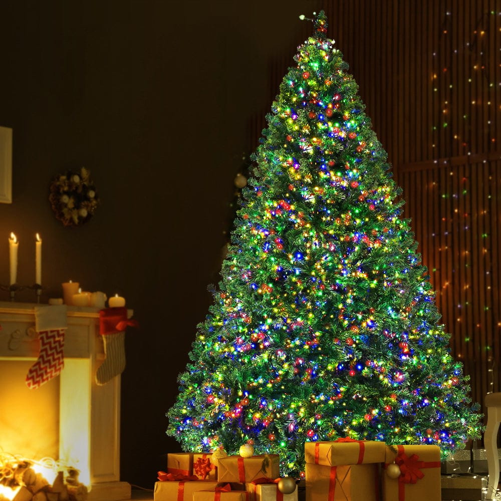 Jingle Jollys Christmas Tree LED 2.1M 7FT Xmas Decorations Green Home Decor with Outdoor Decorations & Lights