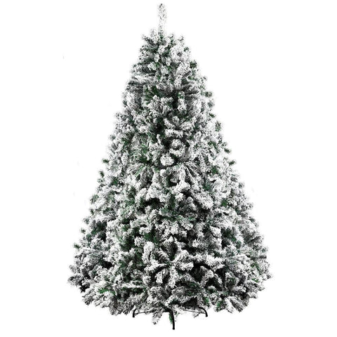 Jingle Jollys Snowy Christmas Tree 2.4M 8FT Xmas Decorations