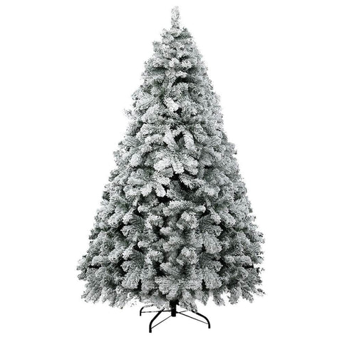 Jingle Jollys Snowy Christmas Tree  859 Tips 2.4M 8FT Xmas Decorations
