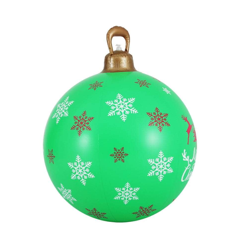 Jolly Christmas Delight 60cm Giant Green Bauble Inflatable Decoration