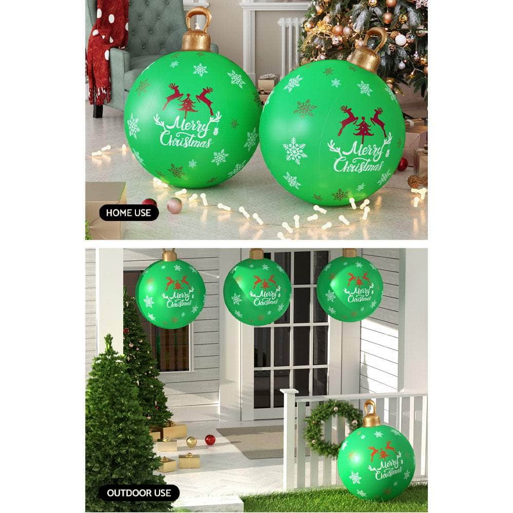 Jolly Christmas Delight 60cm Giant Green Bauble Inflatable Decoration