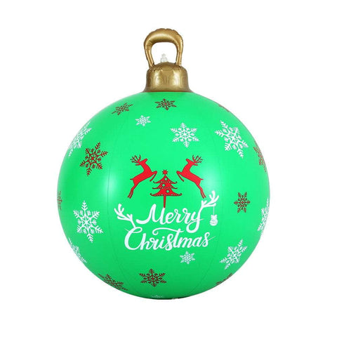 Jolly Christmas Delight 60cm Giant Green Bauble Inflatable Decoration