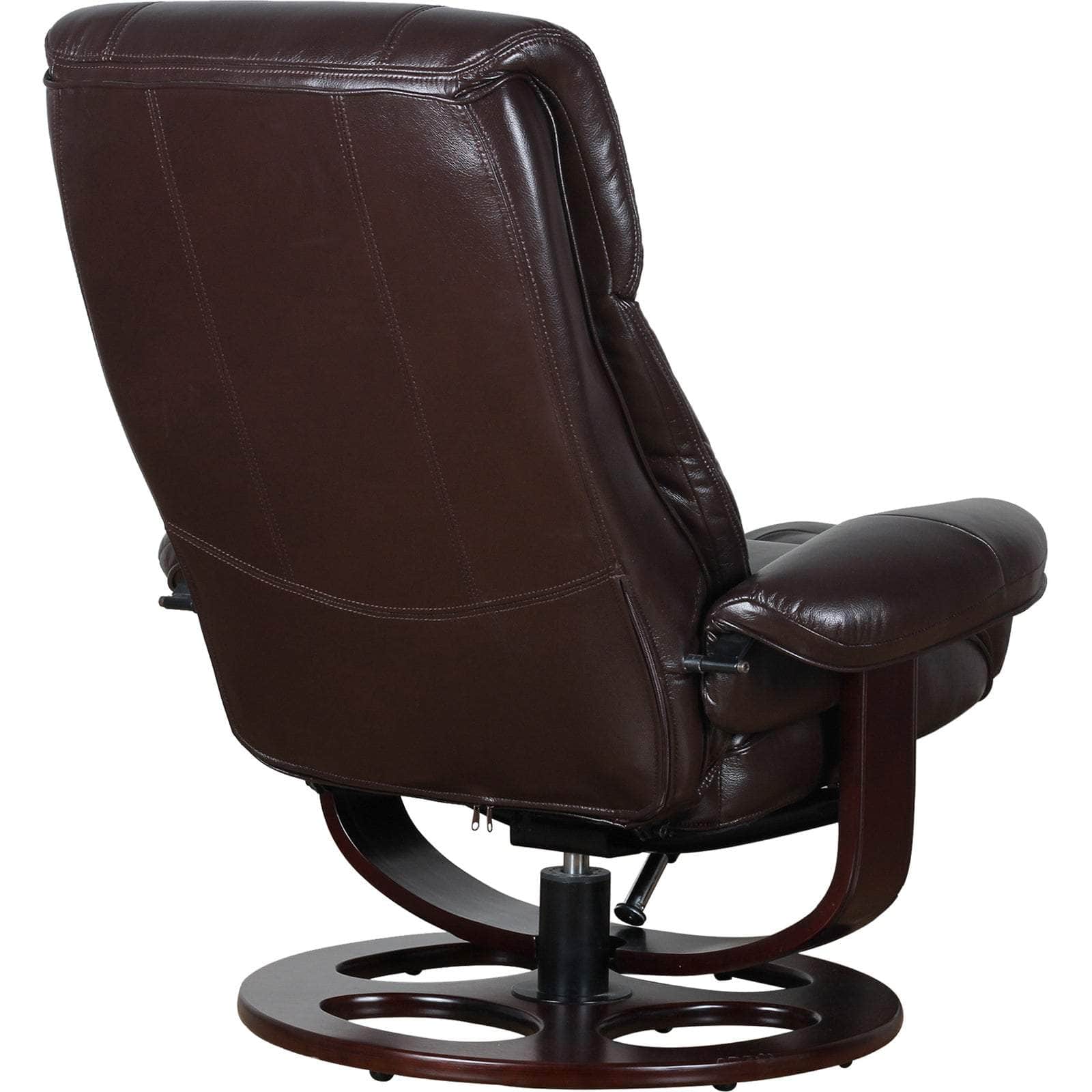 Julio Leather Reclining Lounge Arm Chair With Ottoman