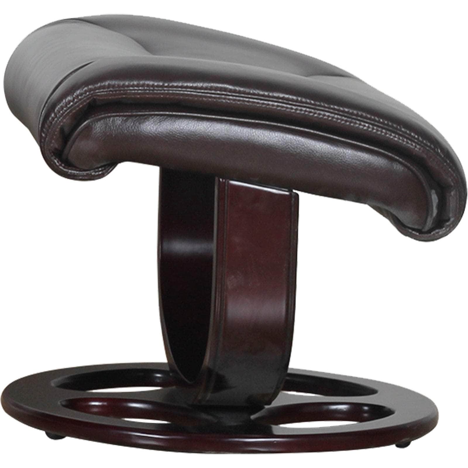 Julio Leather Reclining Lounge Arm Chair With Ottoman