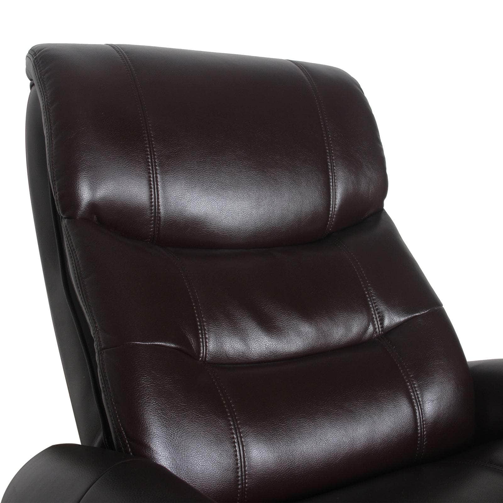 Julio Leather Reclining Lounge Arm Chair With Ottoman