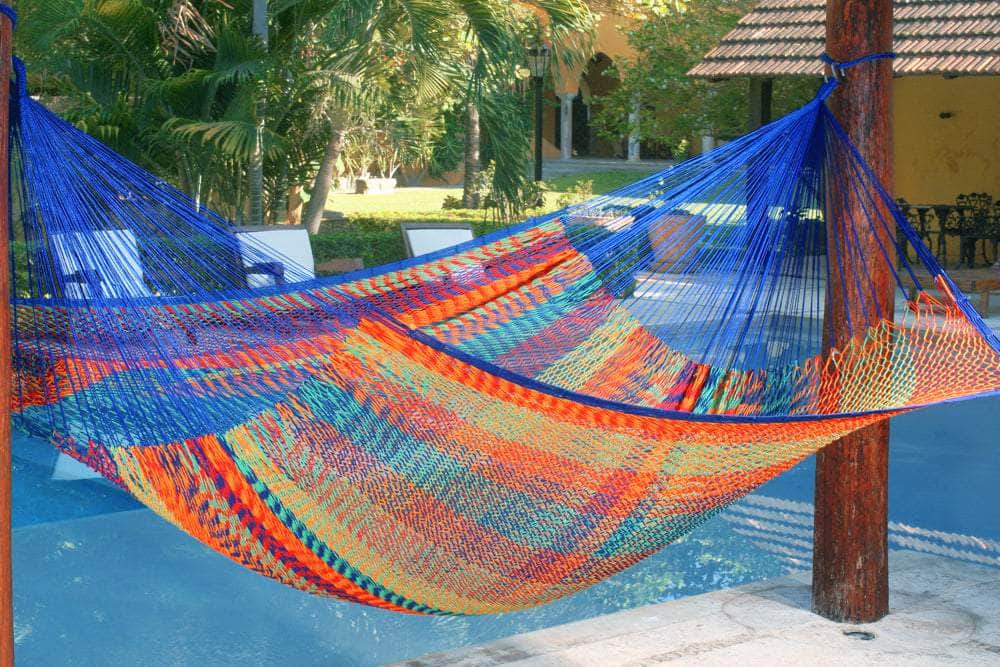 Jumbo Size Outdoor Cotton Mexican Hammock in Mexicana Colour