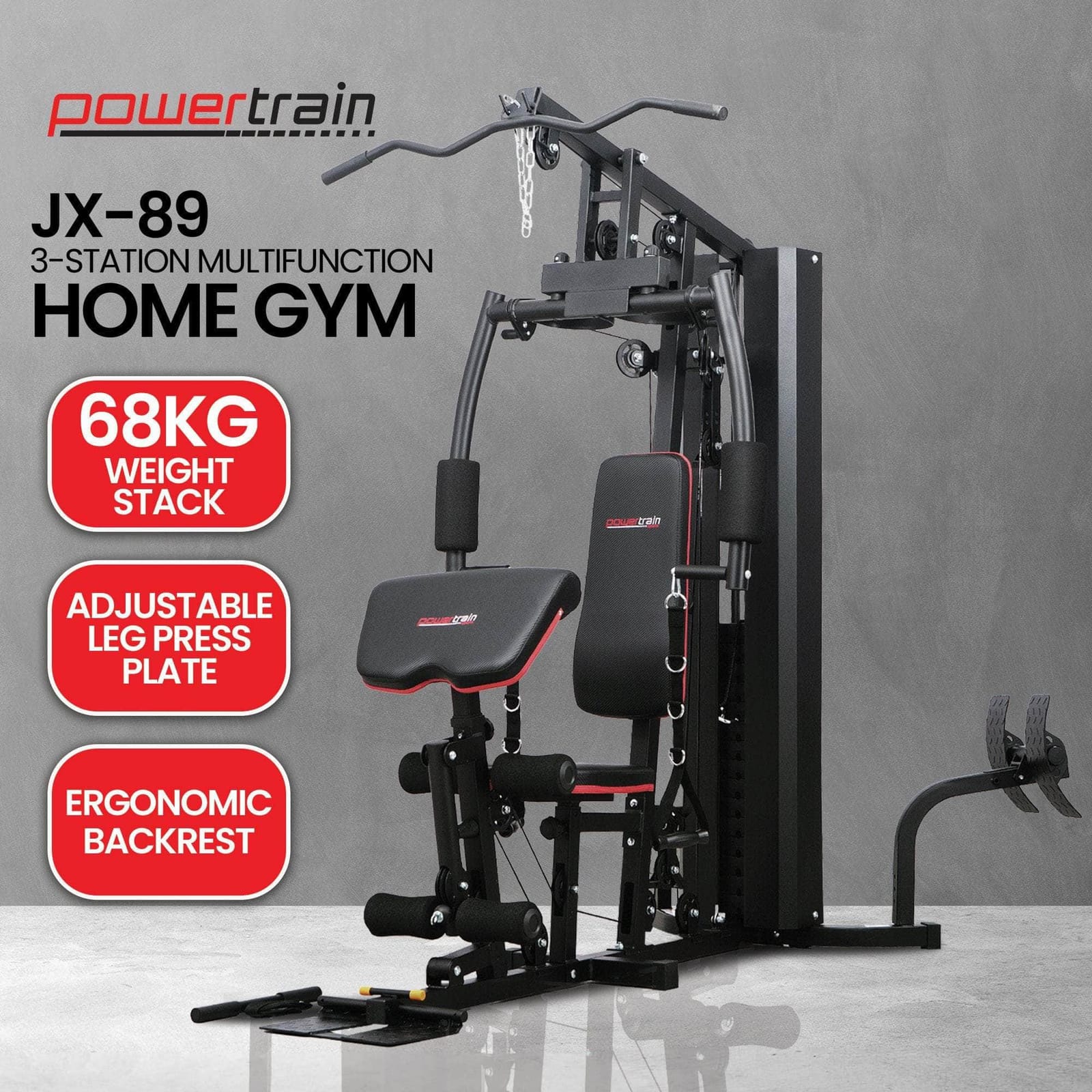 JX-89 Multi Station Home Gym 68kg Weight Cable Machine | 68Kg