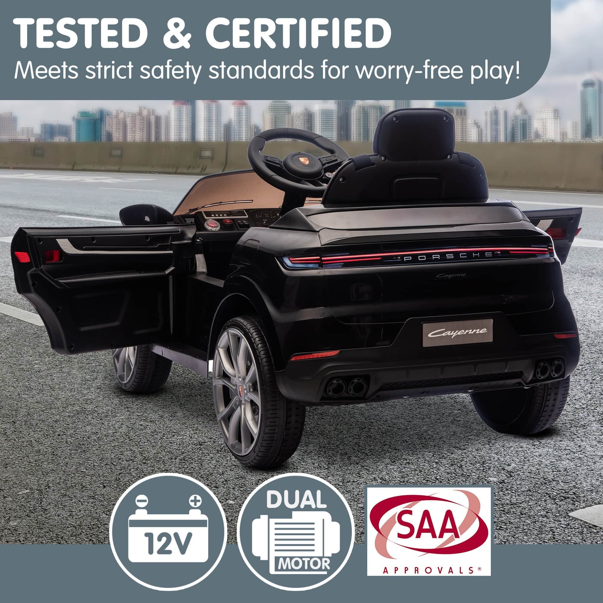 Kahuna Porsche Cayenne E Hybrid Coupe Licensed Kids Electric Ride On Car Remote Control 50W D