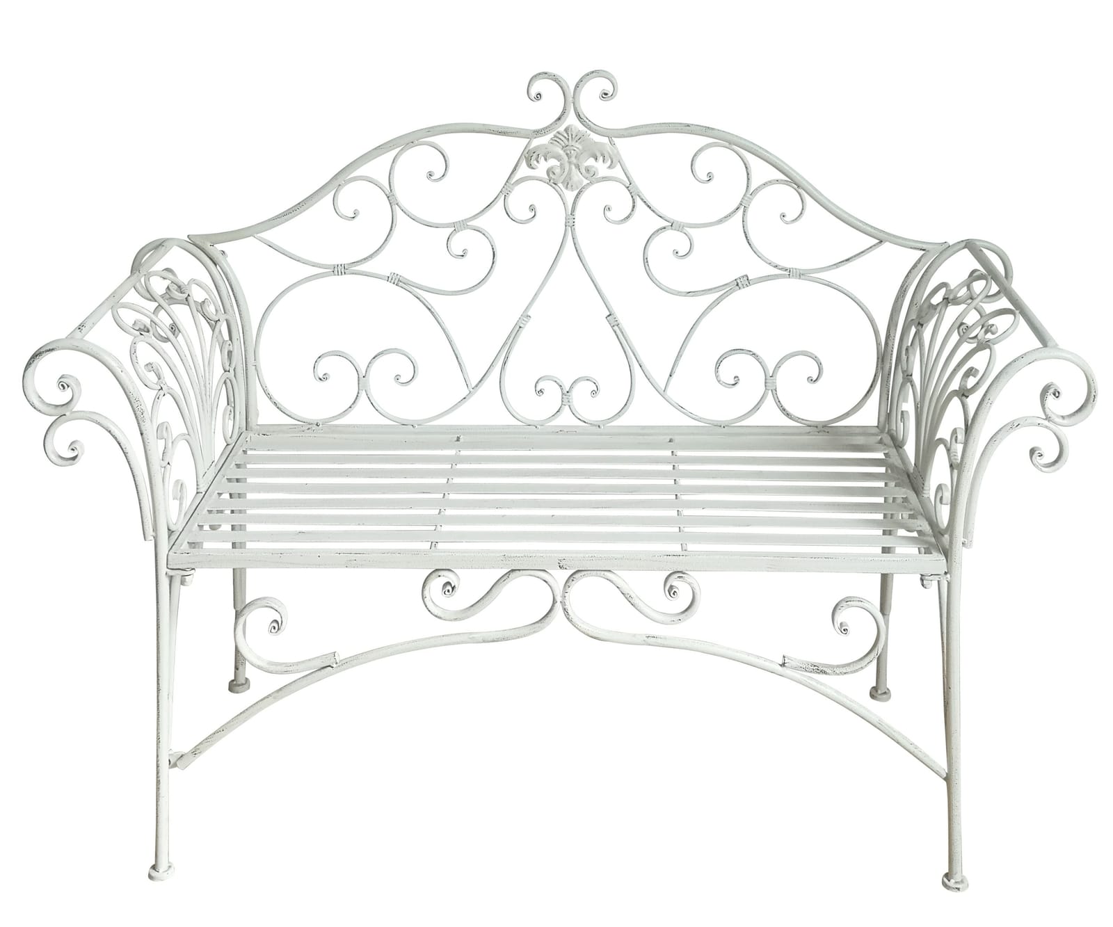 Katerina Bench Ant. White | Outdoor Benches