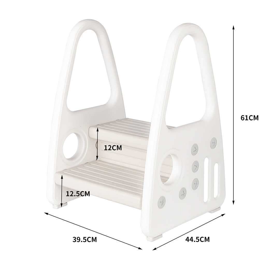 Toddler Step Stool Ladder Tower | Kids Double Standing Chair