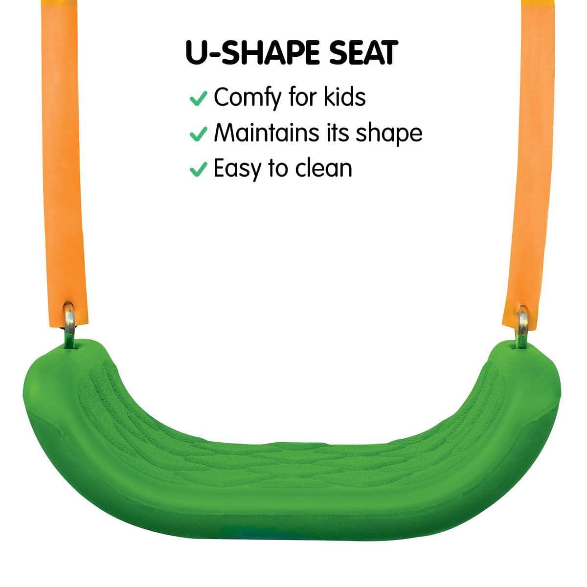 Kids 4-Seater Swing Set Purple Green | outdoor toys