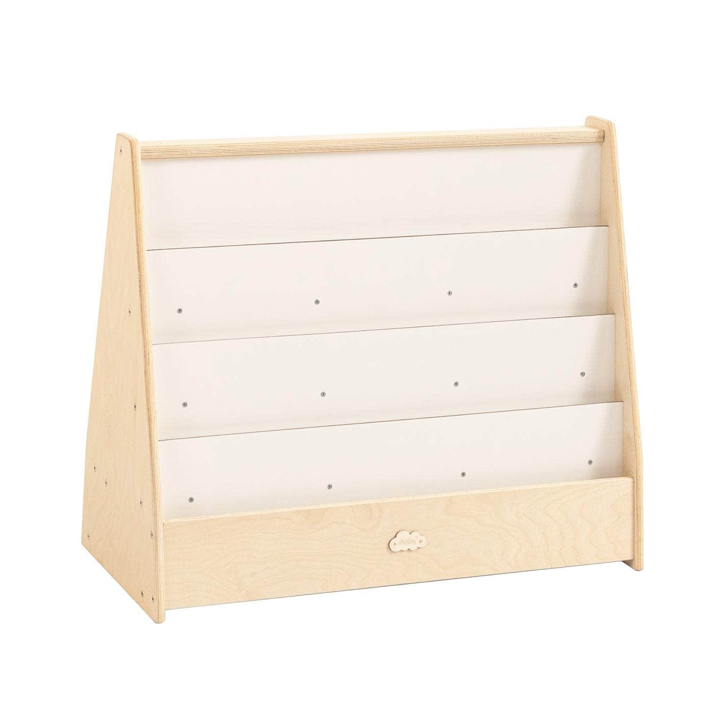 Kids 4 Tier Wooden Display Bookcase With White Board And Storage