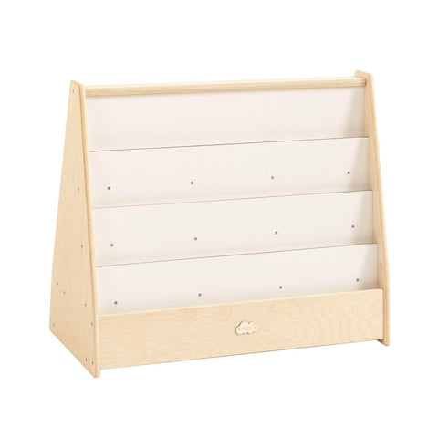 Kids 4 Tier Wooden Display Bookcase With White Board And Storage