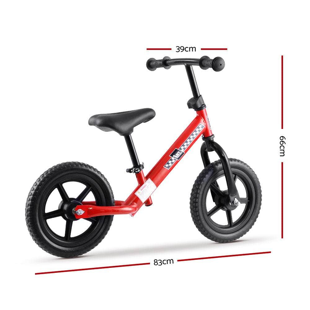 Kids Balance Bike Ride On Toys Puch Bicycle Wheels Toddler Baby 12" Bikes Red