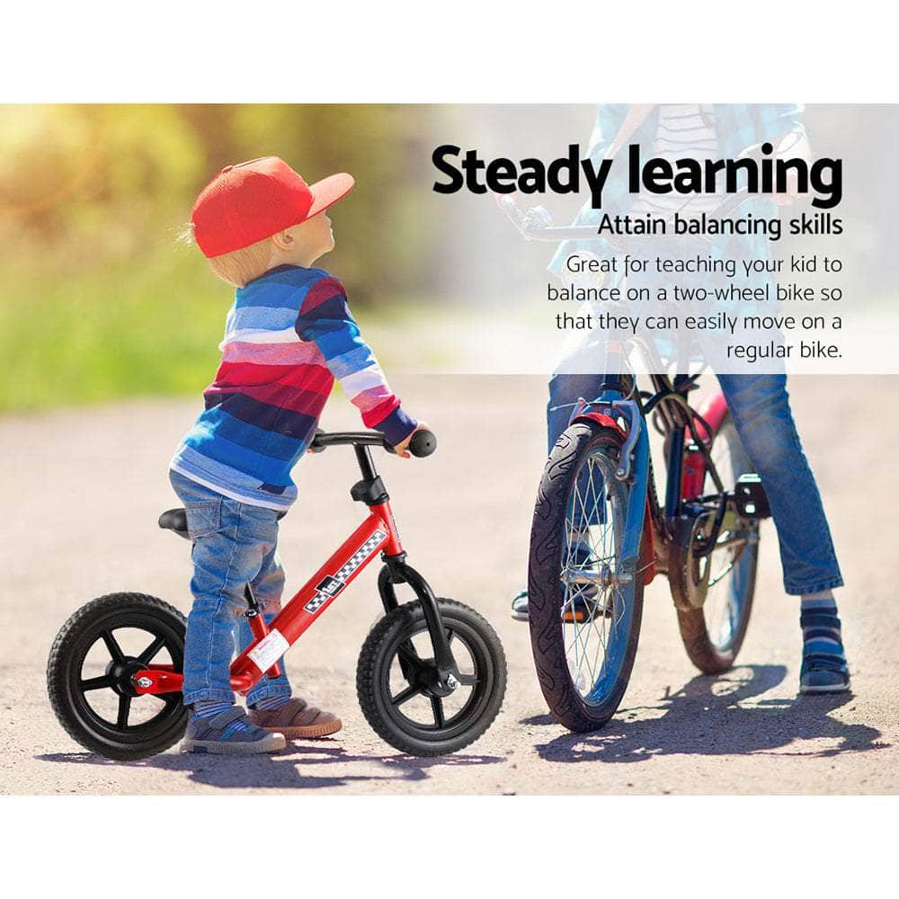 Kids Balance Bike Ride On Toys Puch Bicycle Wheels Toddler Baby 12" Bikes Red