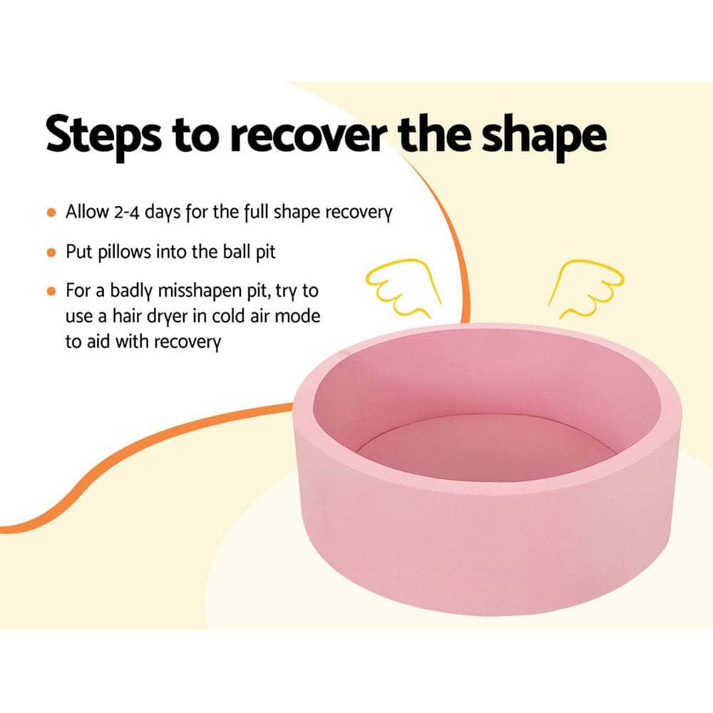 Kids Ball Pit 90x30cm Ocean Foam Play Pool Barrier Toys Children Pink