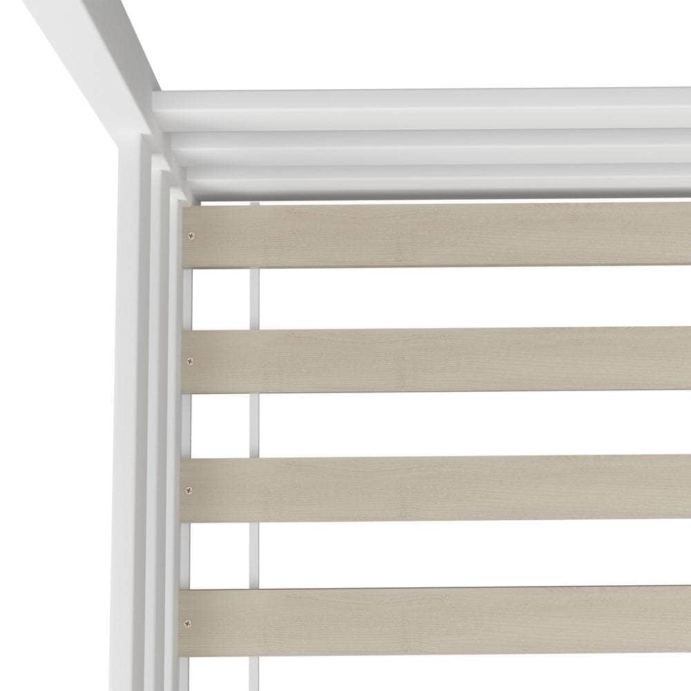 Kids Bed Frame With Single Mattress Set White