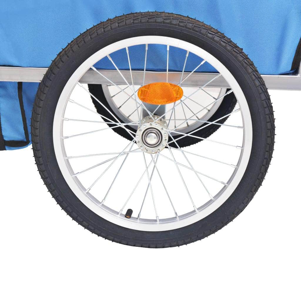 Kids' Bicycle Trailer Grey and Blue 30 kg
