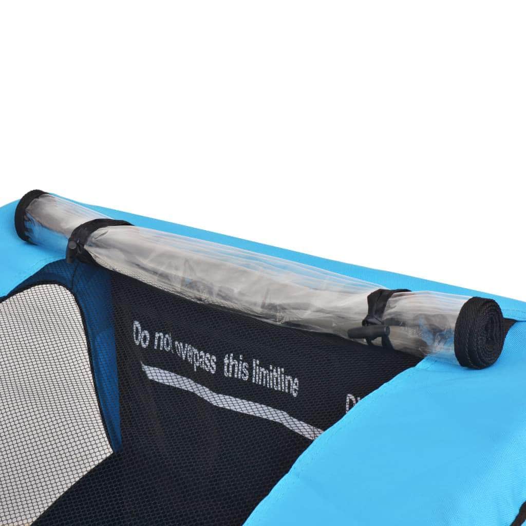Kids' Bicycle Trailer Grey and Blue 30 kg