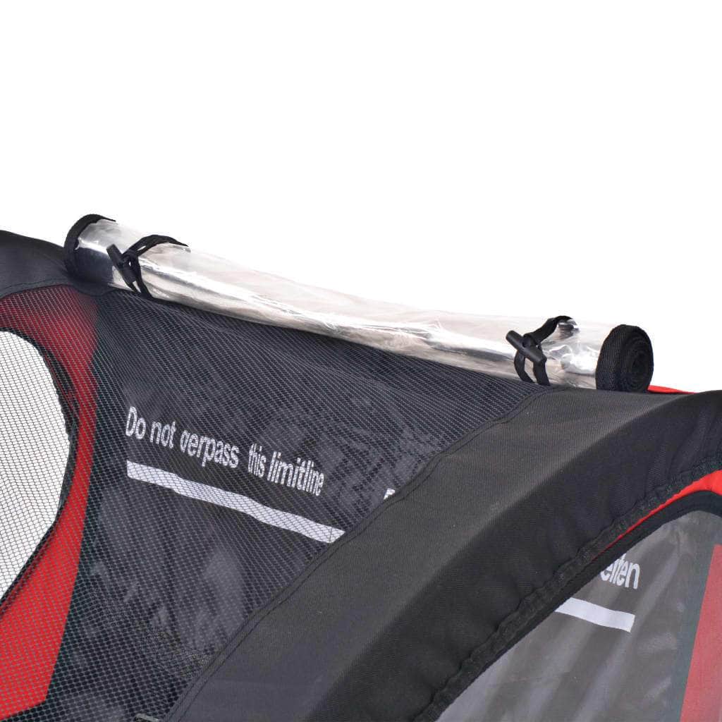 Kids' Bicycle Trailer Red and Black 30 kg