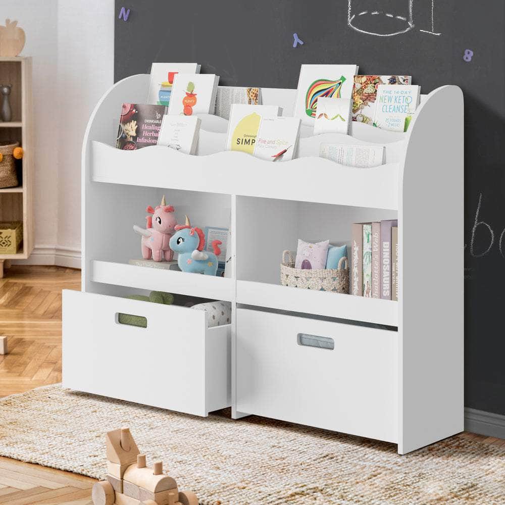 Kids Bookshelf Toy Storage Box Organiser Display Shelf