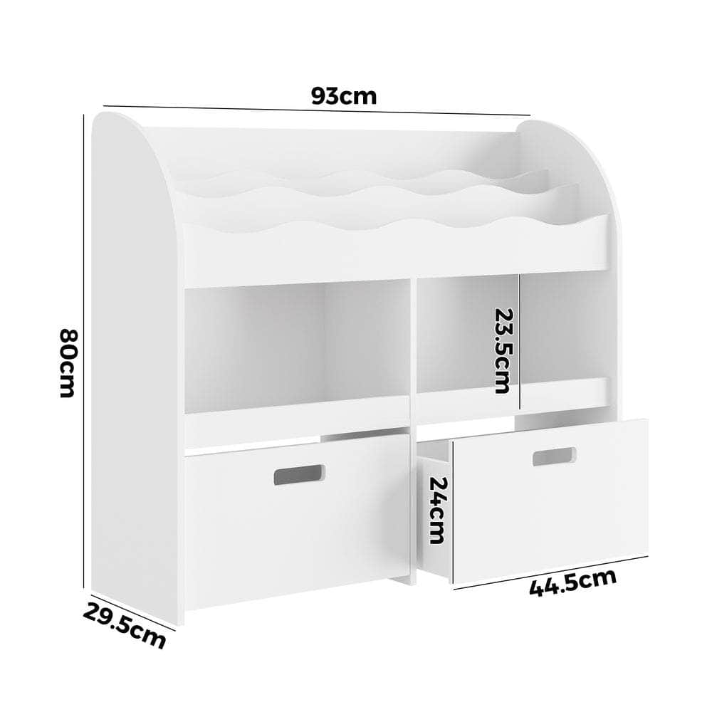 Kids Bookshelf Toy Storage Box Organiser Display Shelf