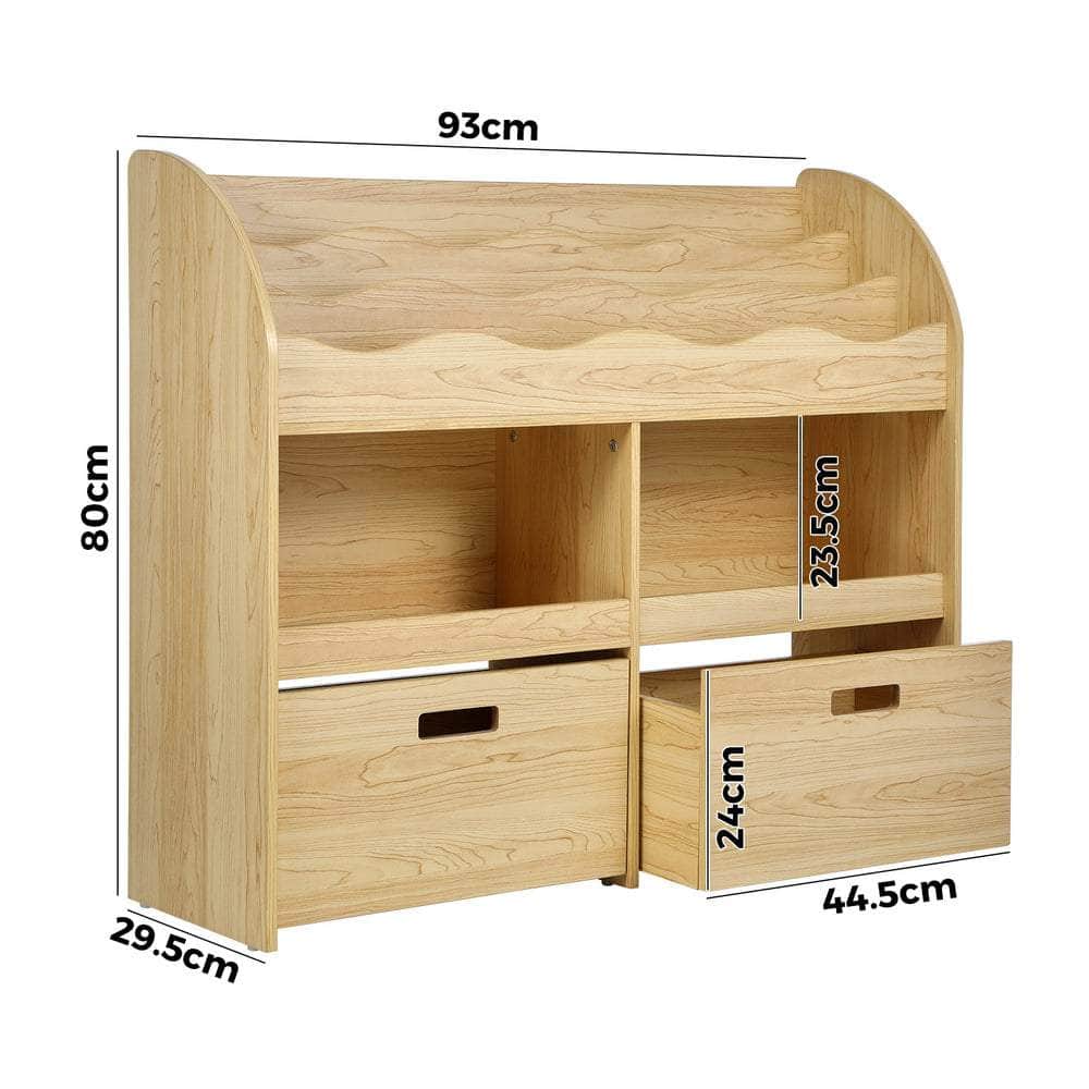 Kids Bookshelf Toy Storage Box Organiser Display Shelf