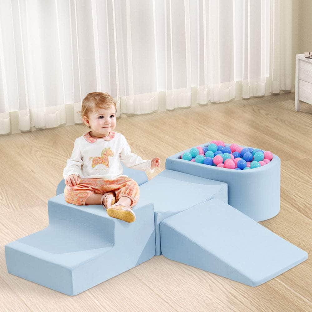 Kids Climb Crawl Foam Play Set 5PC Blue