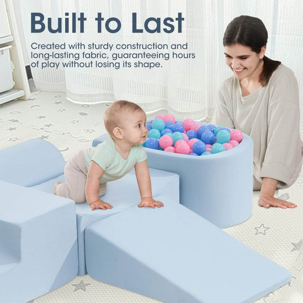 Kids Climb Crawl Foam Play Set 5PC Blue