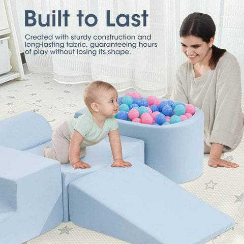 Kids Climb Crawl Foam Play Set 5PC Blue