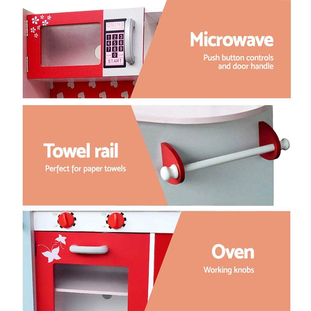 Kids Cookware Play Set - Pink & Red