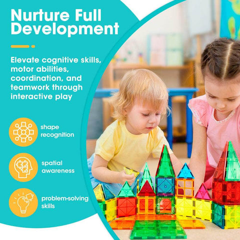 Kids Magnetic Tiles Blocks Building Educational Toys 100PCS