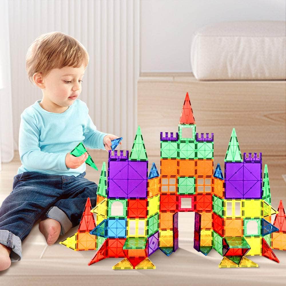 Kids Magnetic Tiles Blocks Building Educational Toys 120PCS