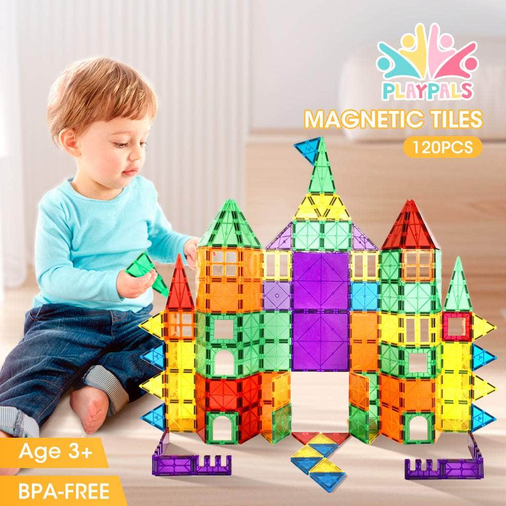 Kids Magnetic Tiles Blocks Building Educational Toys 120PCS