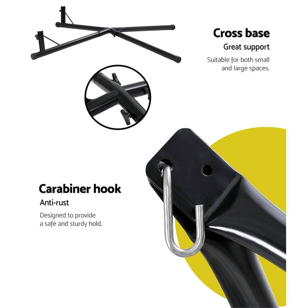 Kids Outdoor Nest Spider Web Swing Hammock Chair With Steel Stand 100Cm