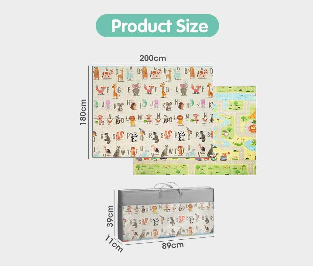 Kids Play Mat Folding XPE Foam Double Pad Non-slip Carpet