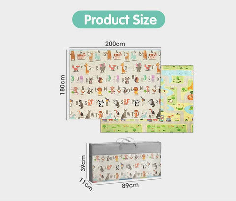 Kids Play Mat Folding XPE Foam Double Pad Non-slip Carpet