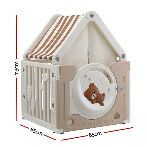 Kids Play Tent Playhouse Castle with Floor Mat 85CMX113CM