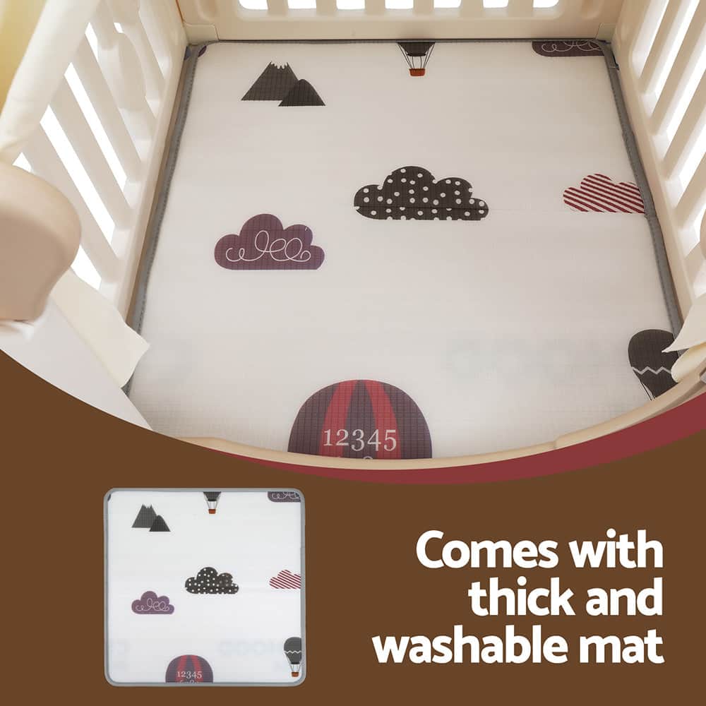 Kids Play Tent Playhouse Castle with Floor Mat 85CMX113CM