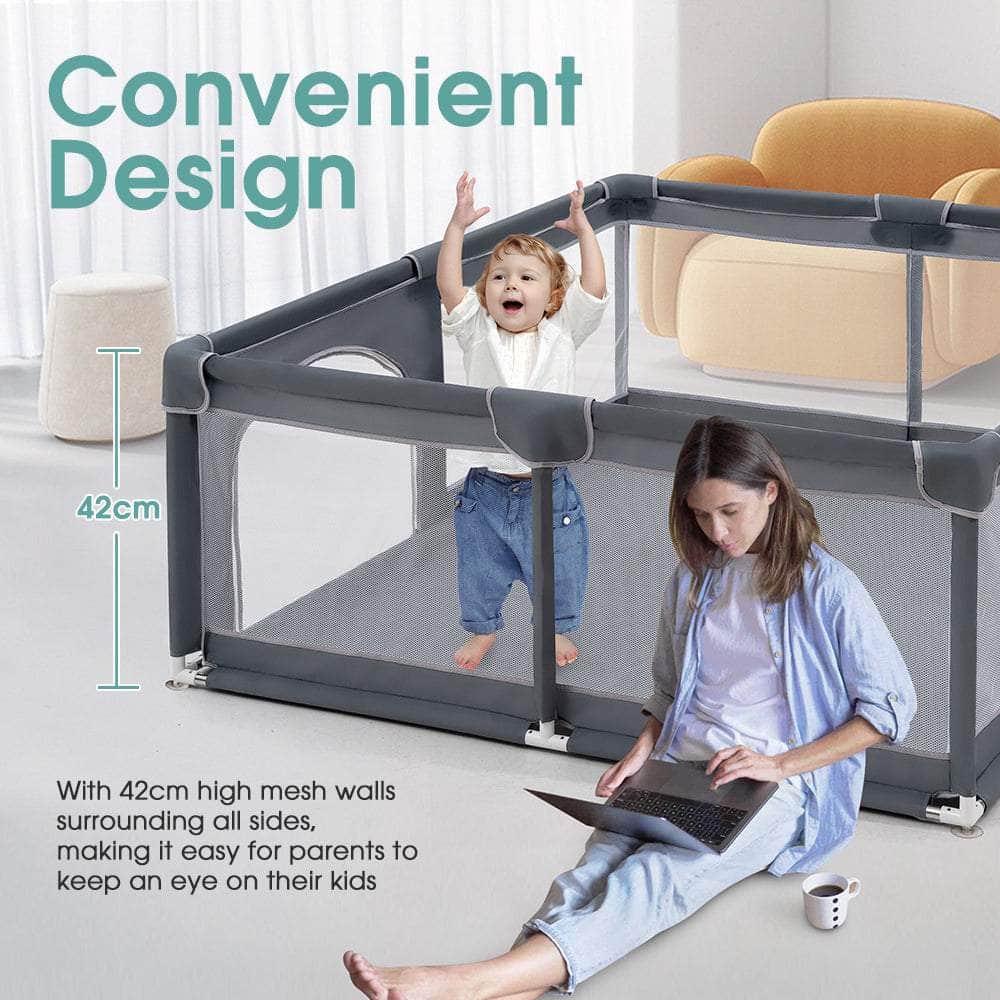 Kids Playpen Baby Safety Gate 2 Door 150x180cm