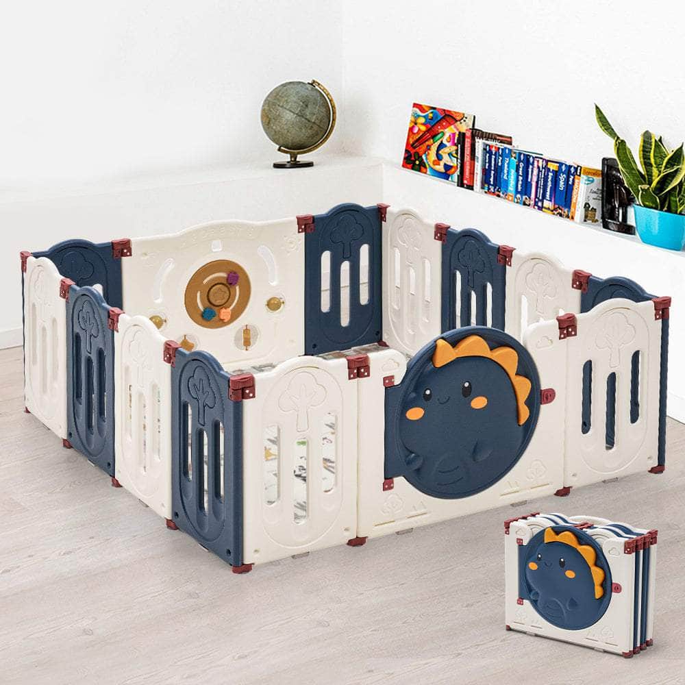 Kids Playpen Baby Safety Gate Toddler Fence 14 Panels