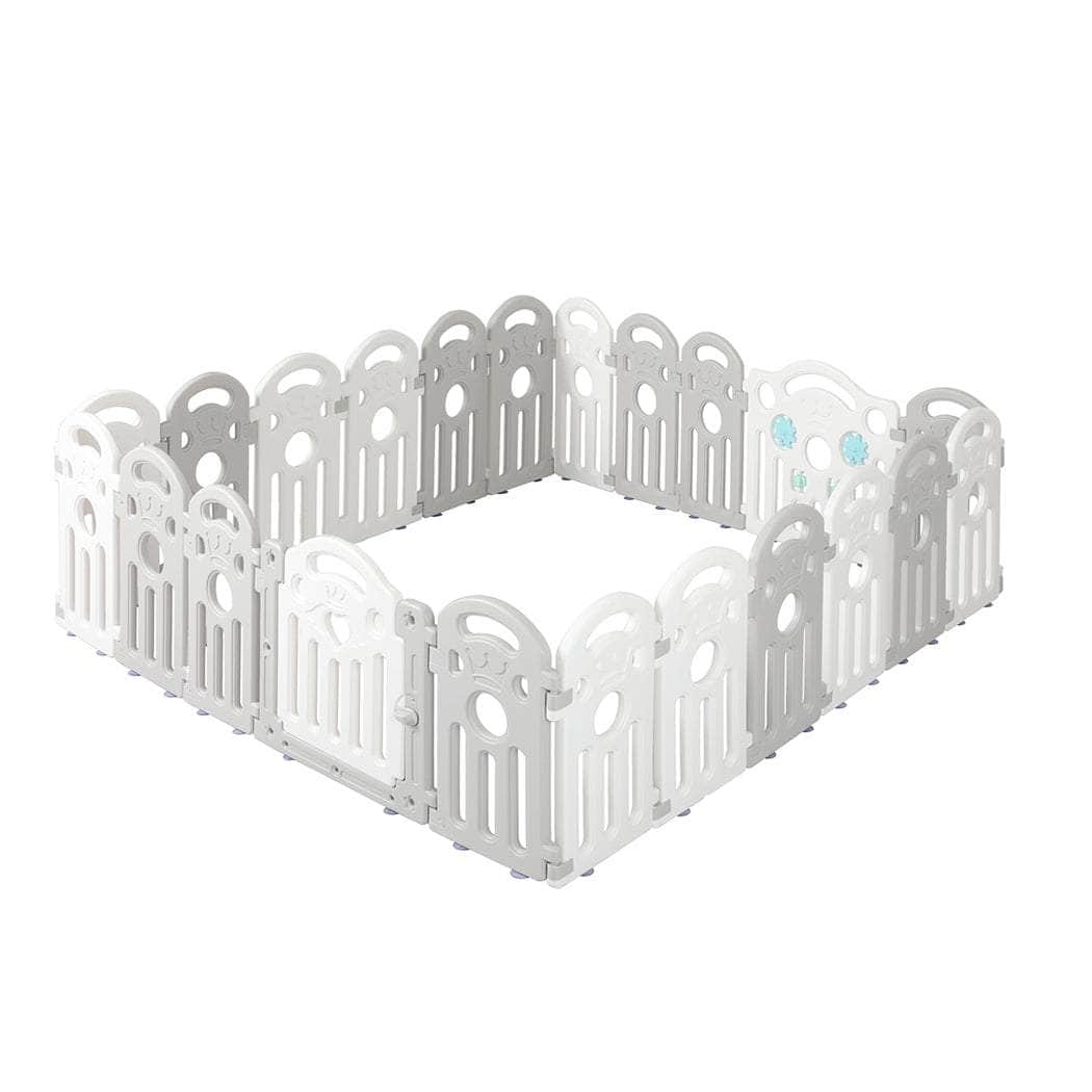 Kids Playpen Ensure Baby Safety with Toddler Fence- 22 Grey