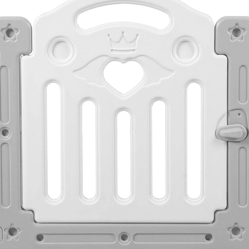 Kids Playpen Ensure Baby Safety with Toddler Fence- 22 Grey