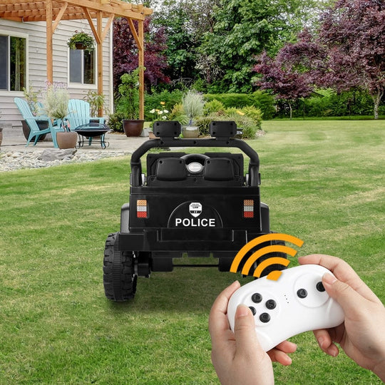 Kids Police Ride On Car 12V Electric Remote Control Battery