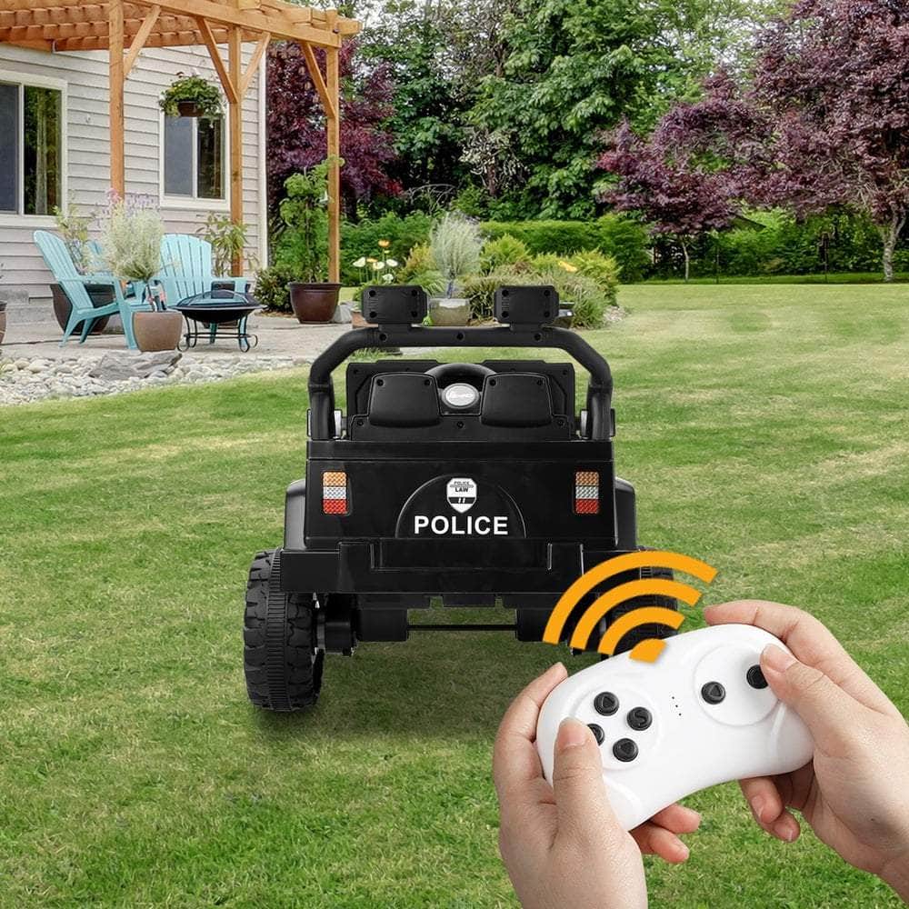 Kids Police Ride On Car 12V Electric Remote Control Battery