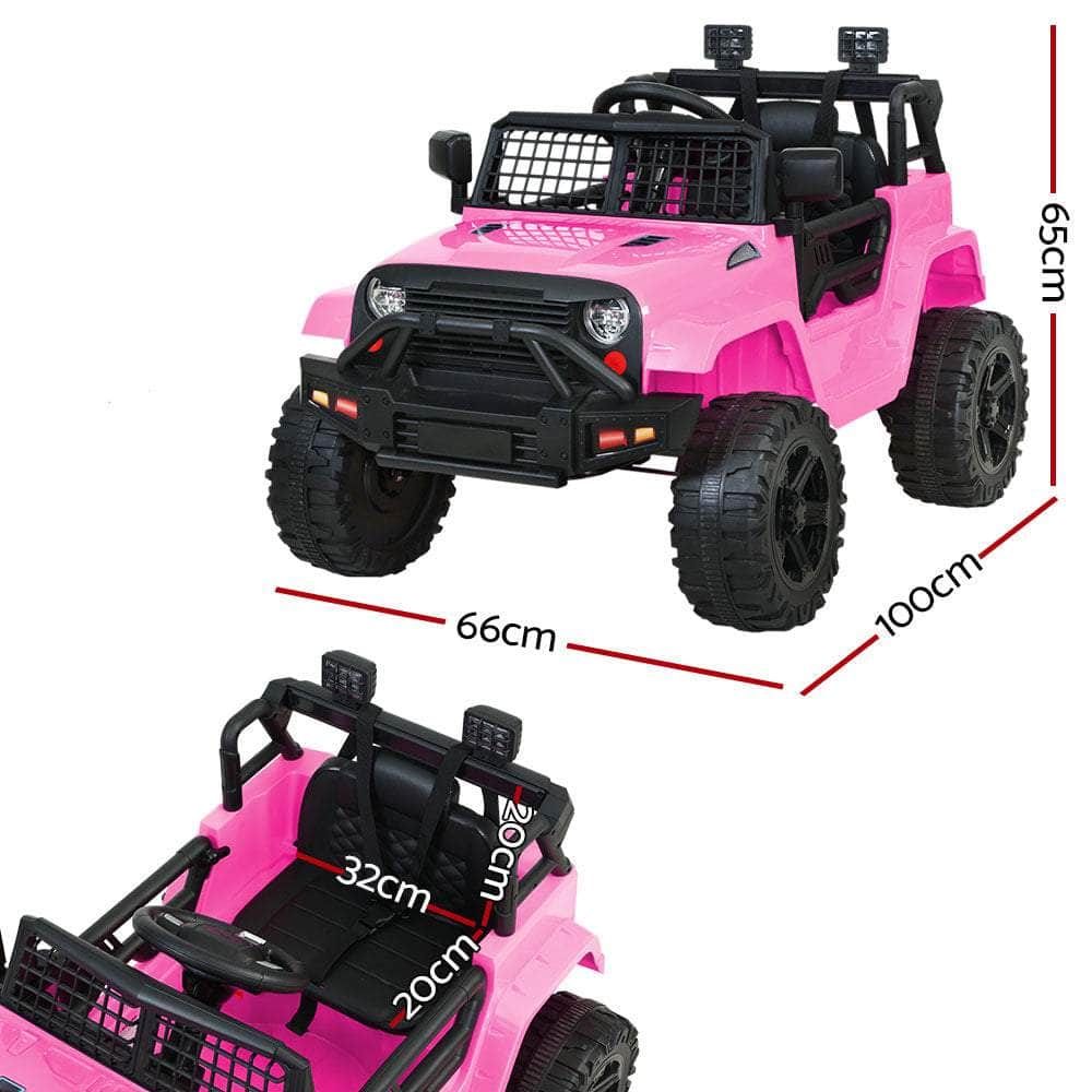 Kids Ride On Car Electric 12V Car Toys Jeep-pink